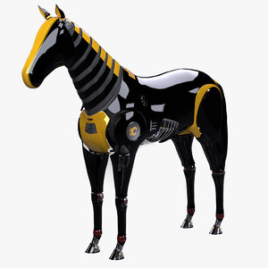 gallop robot horse rigged 3d lwo