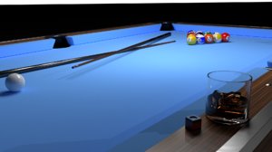 3d model billiard table