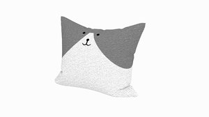 pillow cat 3d obj