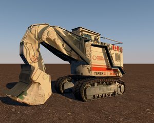 terex rh400 hydraulic mining excavator c4d