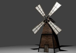 windmill medieval 3d 3ds