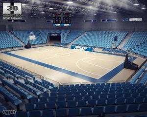basketball arena basket 3d model