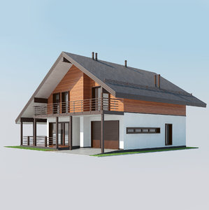 shale style house 3d max