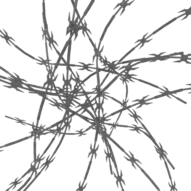 3d model of razor wire