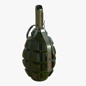 3d model of grenade f1