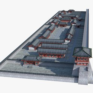 3d model of chinese architectural ancient
