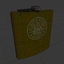 3d model of old army flask