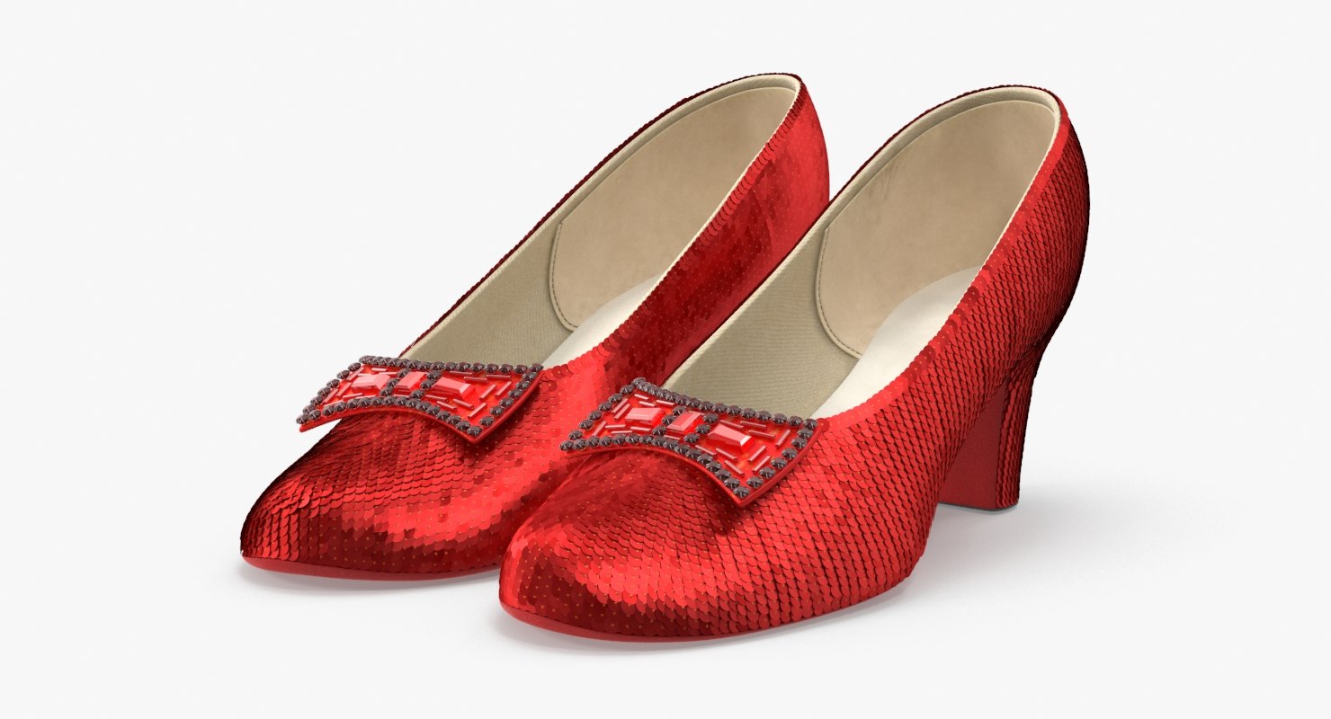 3d model ruby sparkle slipper