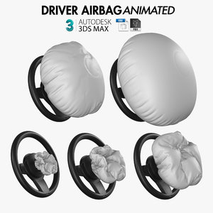 3d model of driver airbag