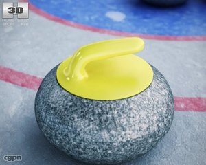 curling stone 3d model