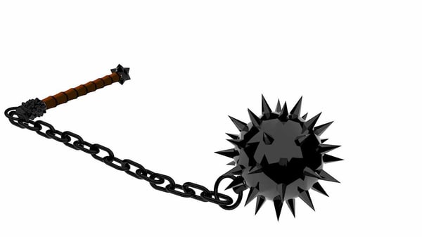 Spiked mace. Match queue spiked. Шипастая булава. Match queue spiked. Huge fangs bat-like wings spiked backbone.