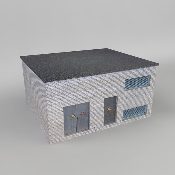 ussr station building transformator 3d model