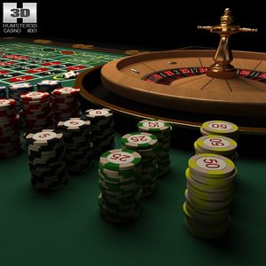 casino roulette table 3d lwo