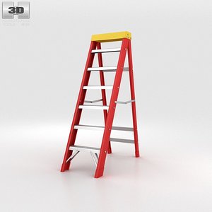3d ladder stepladder model