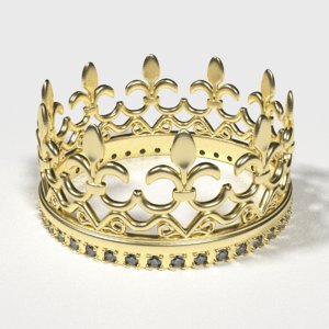 3d ring crown model