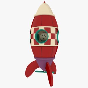 obj toy rocket pbr