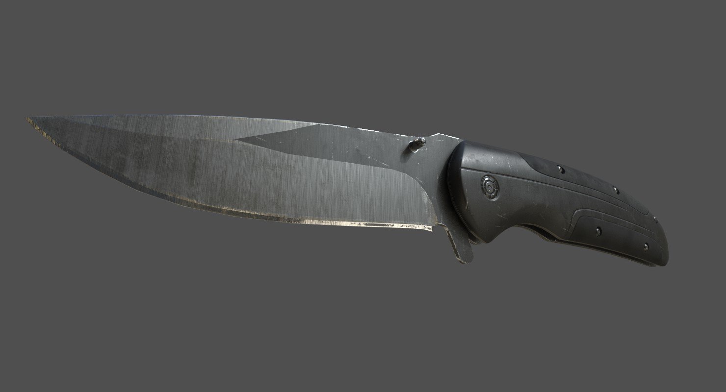 3d model knife pbr unity