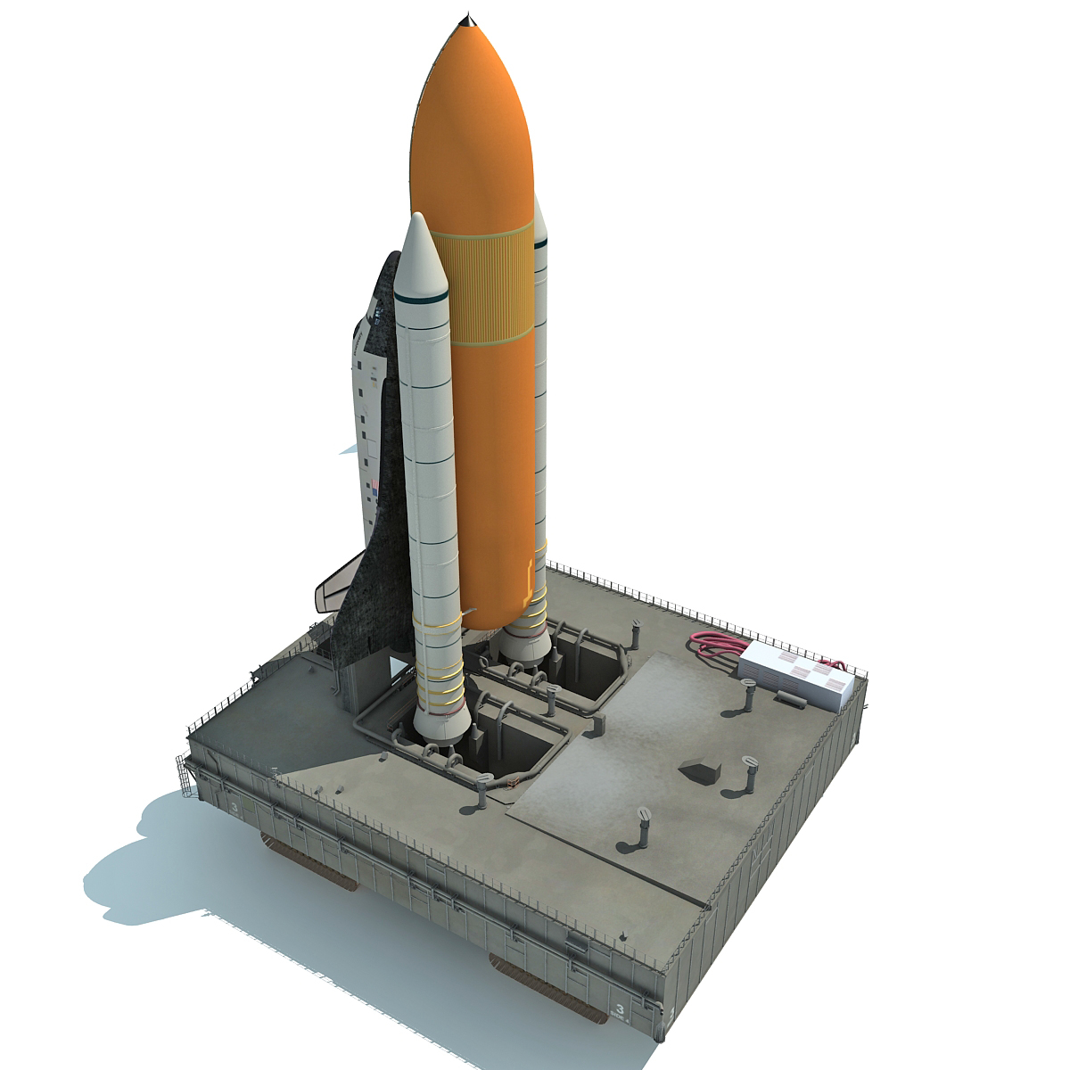 3d model space shuttle launch pad