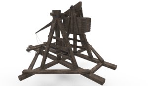 medieval trebuchet 3d model