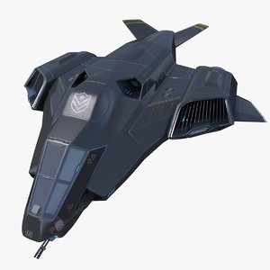 3d model sci-fi spaceship