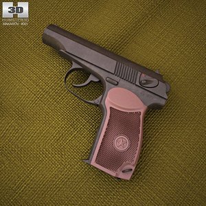 3d makarov pistol model