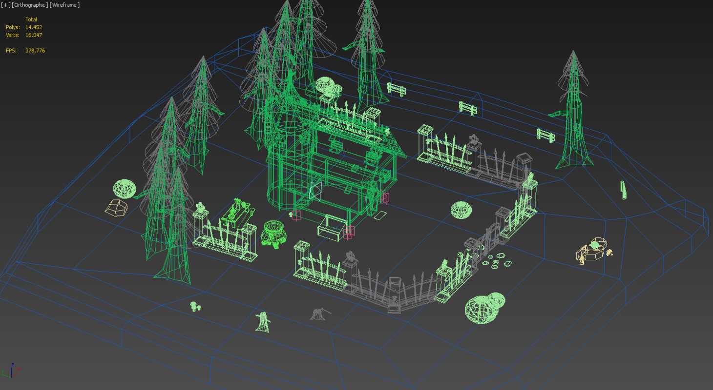 Cenário de fantasia pronto para jogo Low-poly Modelo 3D - TurboSquid ...