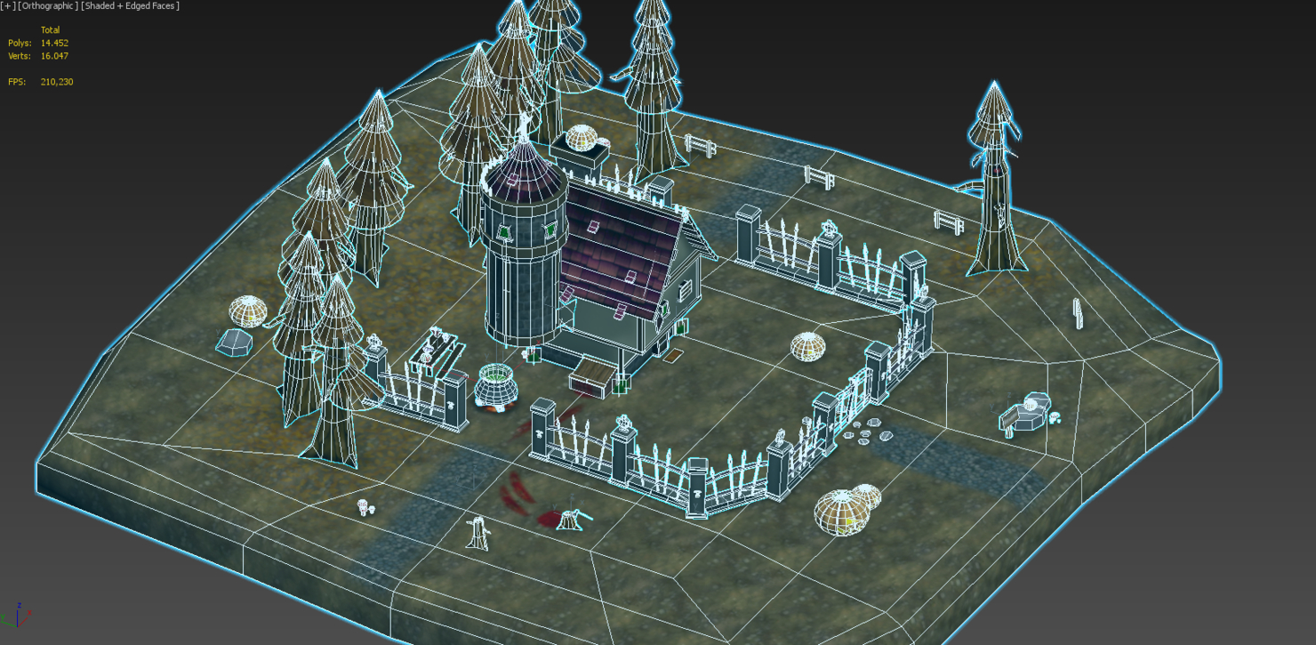 Cenário de fantasia pronto para jogo Low-poly Modelo 3D - TurboSquid ...
