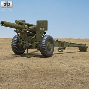 m114 howitzer 155 3d 3ds