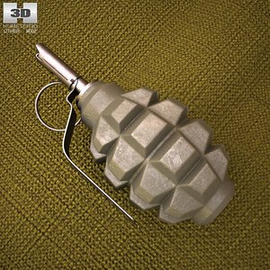 3d model f1 grenade