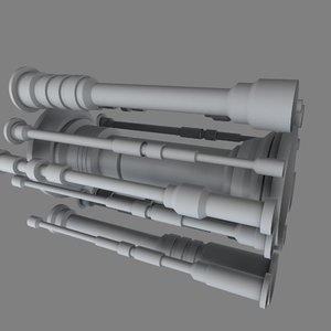 industrial piping b 3d model