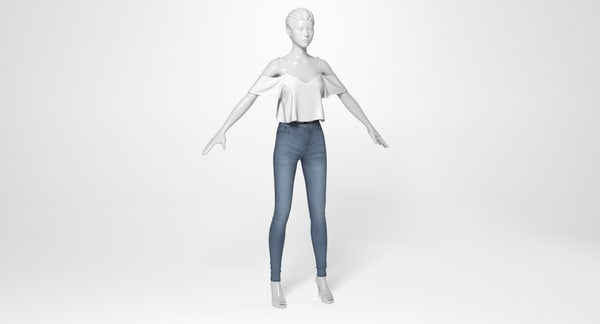 jeans 3d obj