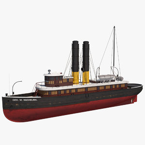3d george washburn tugboat w model