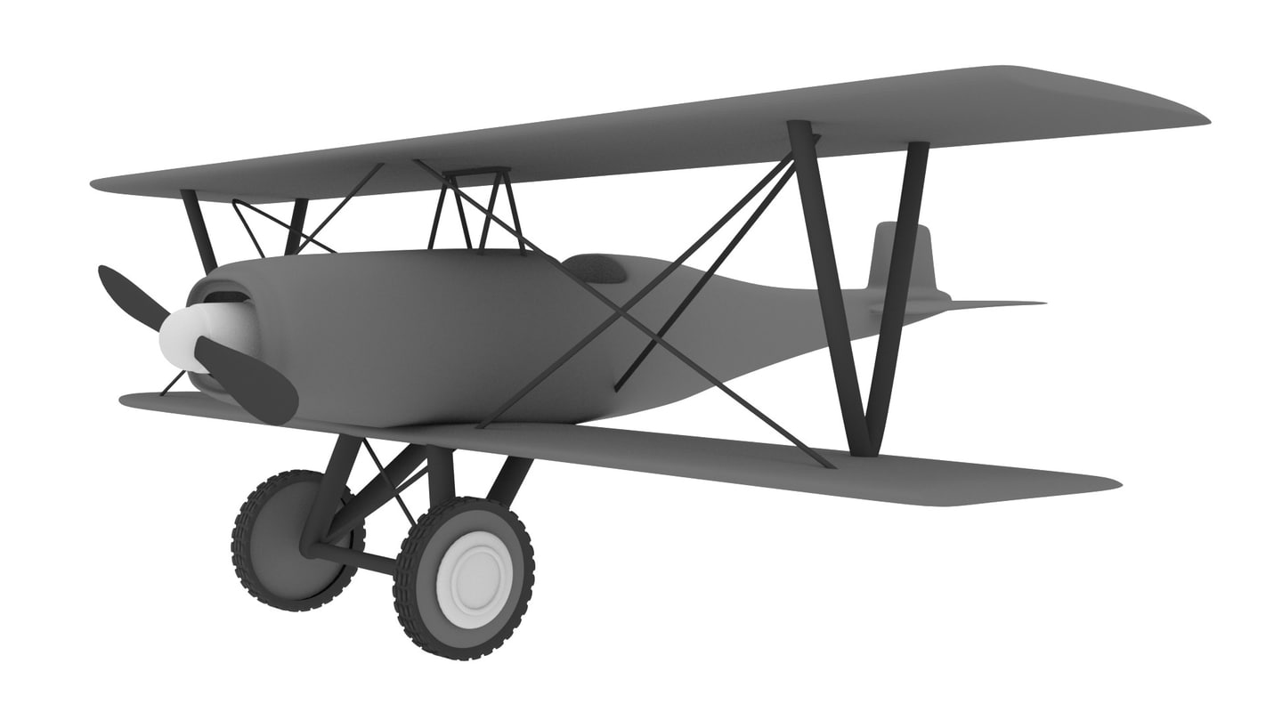 obj blender biplane