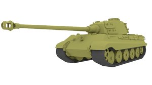 blender tiger tank 3d model