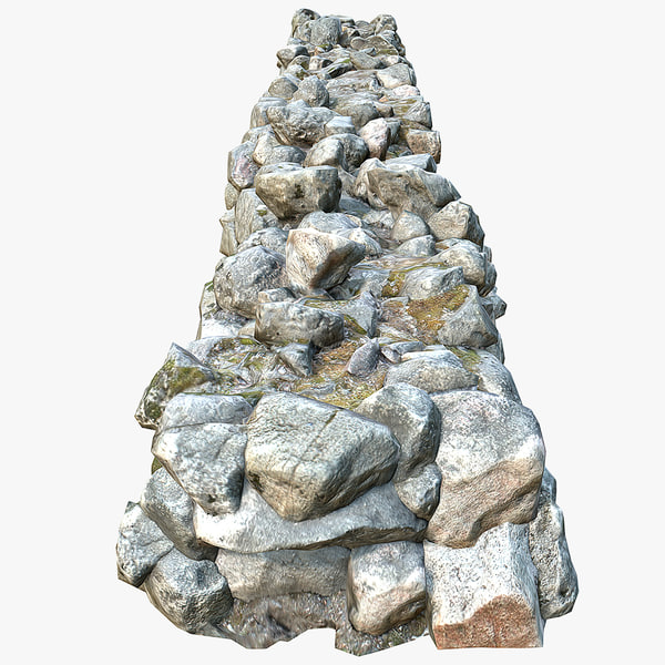3d model rock wall