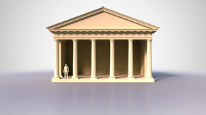 doric temple 3d model