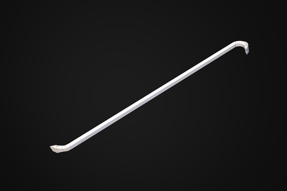 3d max long crowbar