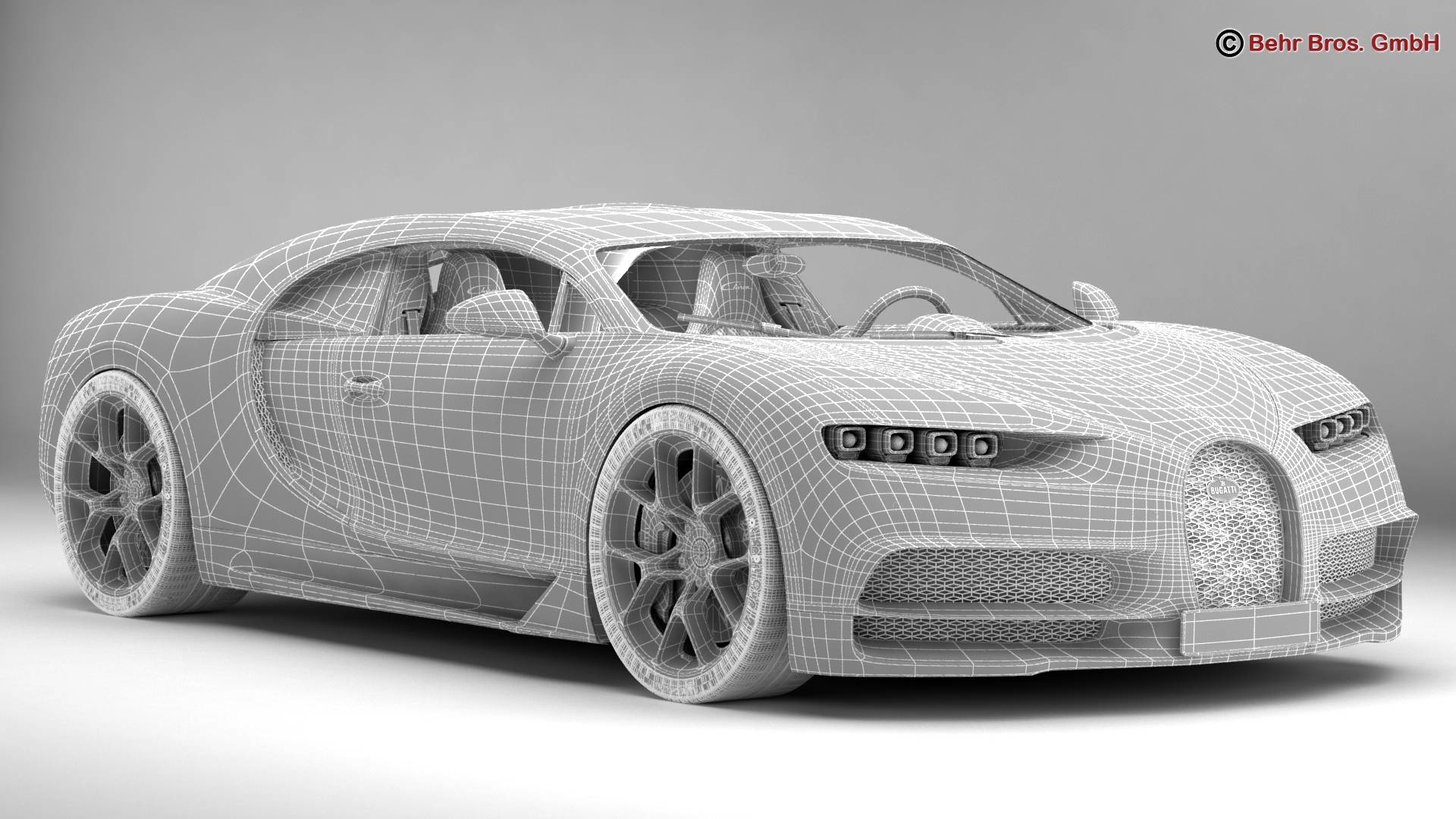 3d bugatti chiron 2017 model