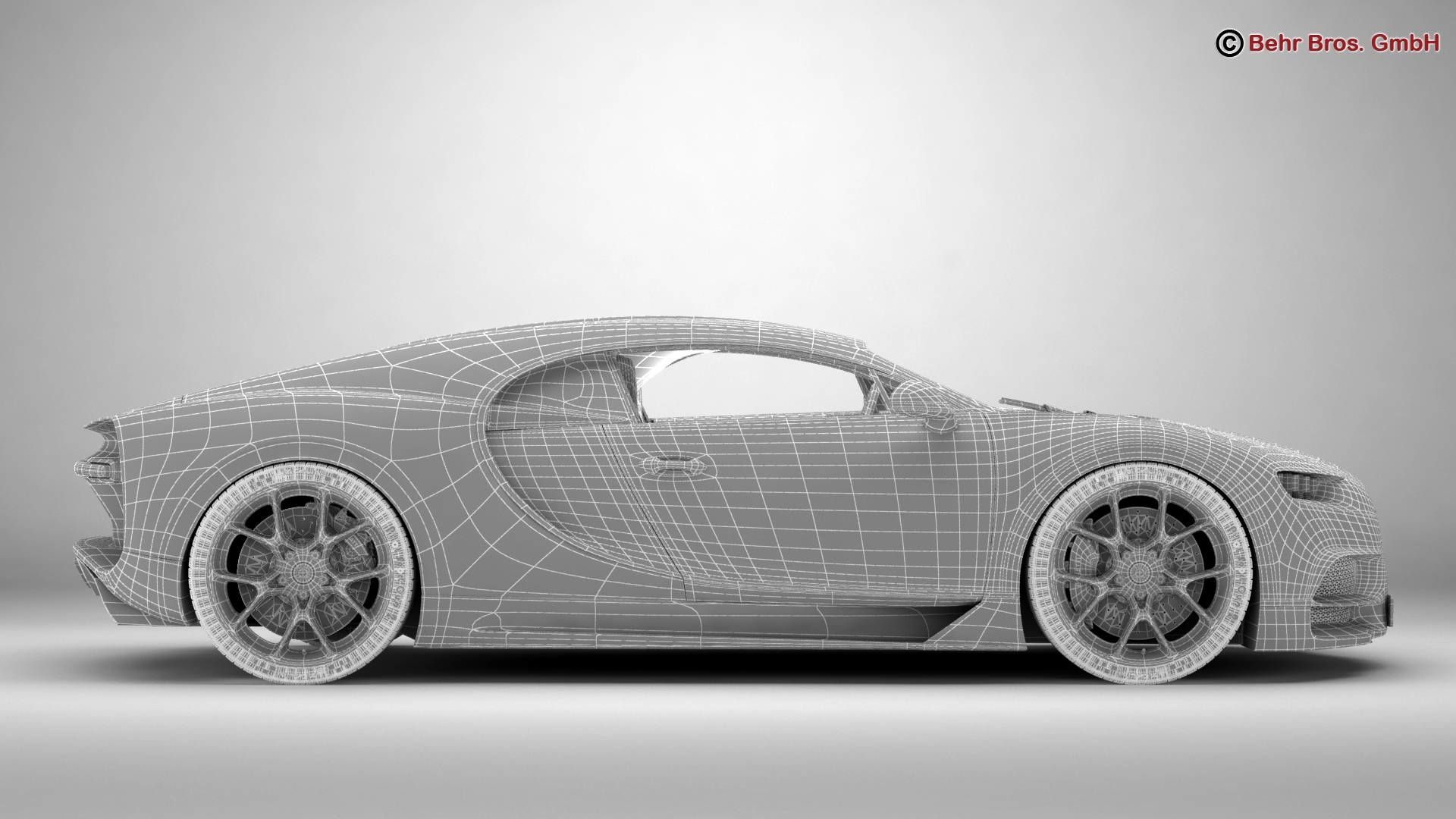 3d bugatti chiron 2017 model