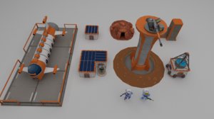 free fbx mode martian colony pack