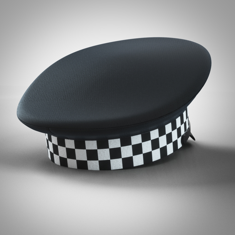 3d uk police hat model