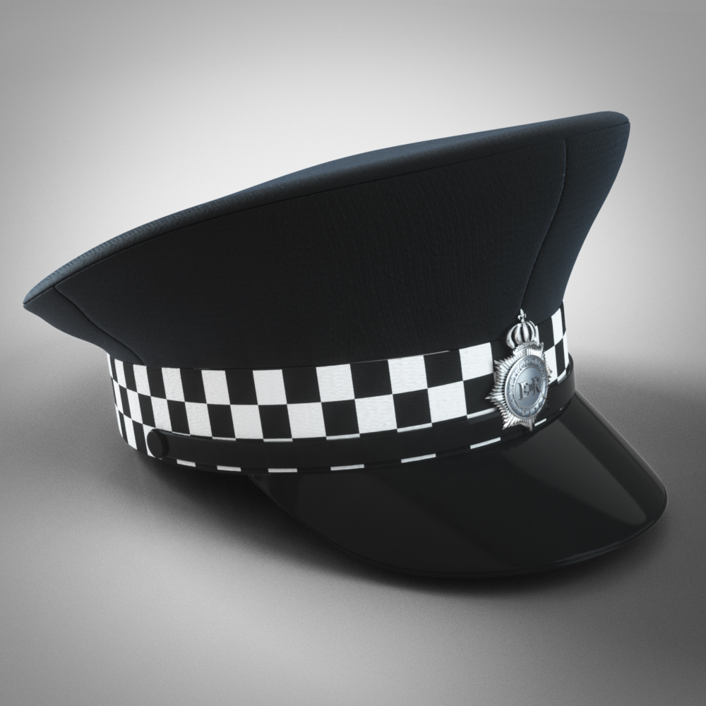 英国警察帽子3d模型