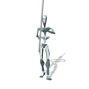 Mocap Solider hold spear walk