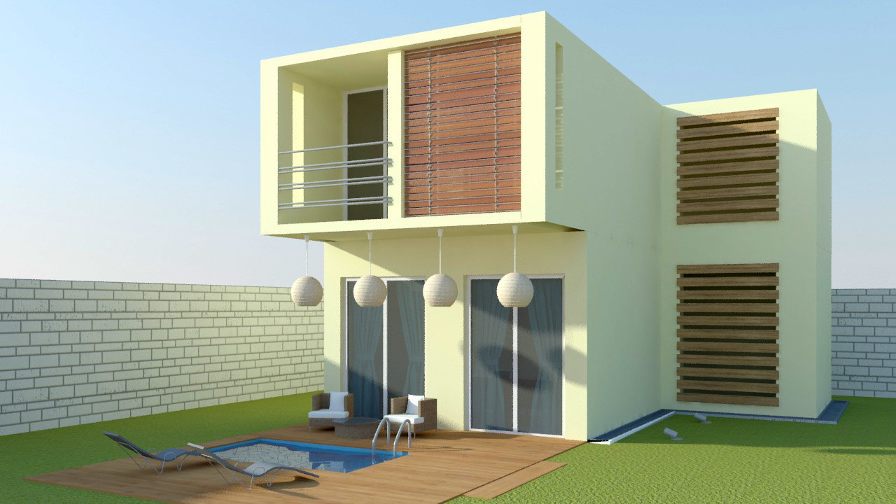 3d max drawing house