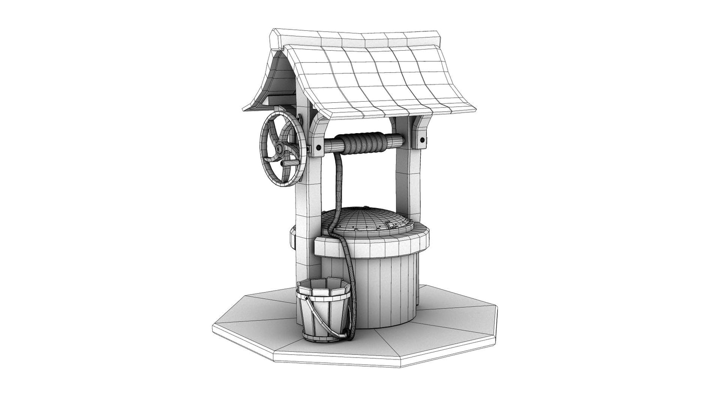 Medieval generator. Колодец 3д модель.