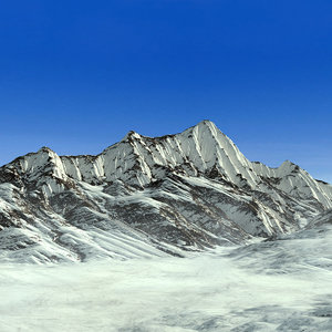 3d model mountain range alaska terrain landscape