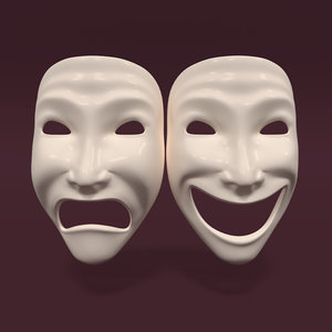 3d theatre mask