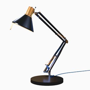 3d rigged desk lamp