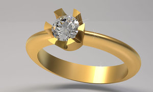 3d jewelery ring wedding diamond