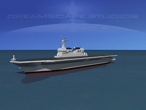 carrier hyuga class helicopter 3d max